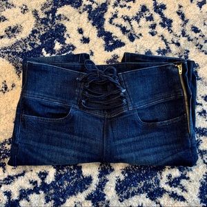 Express High Waisted Corset Front Jeans